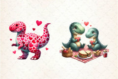 Valentines Day Dinosaur Clipart Bundle - CraftNest - Digital Crafting and Art