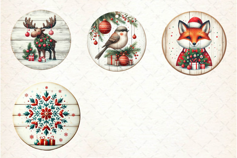 Vintage Christmas Ornaments Clipart Bundle - CraftNest - Digital Crafting and Art
