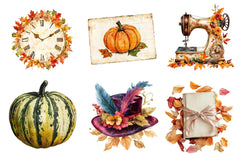 Beautiful Vintage Fall Clipart Bundle - CraftNest - Digital Crafting and Art