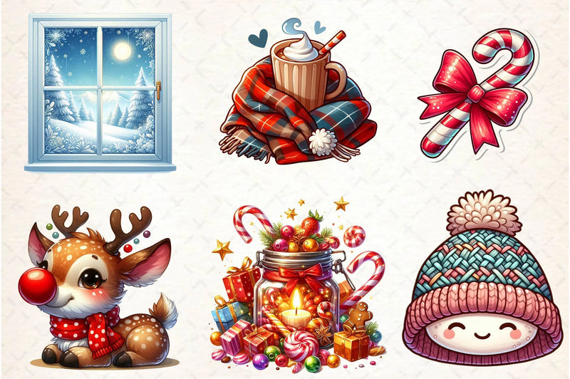 100 Christmas Stickers - CraftNest - Digital Crafting and Art