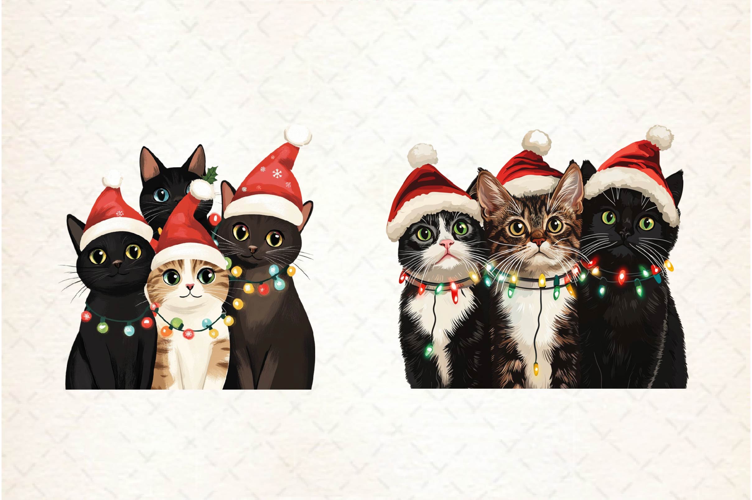 Christmas Black Cat Clipart Bundle 2 - CraftNest - Digital Crafting and Art