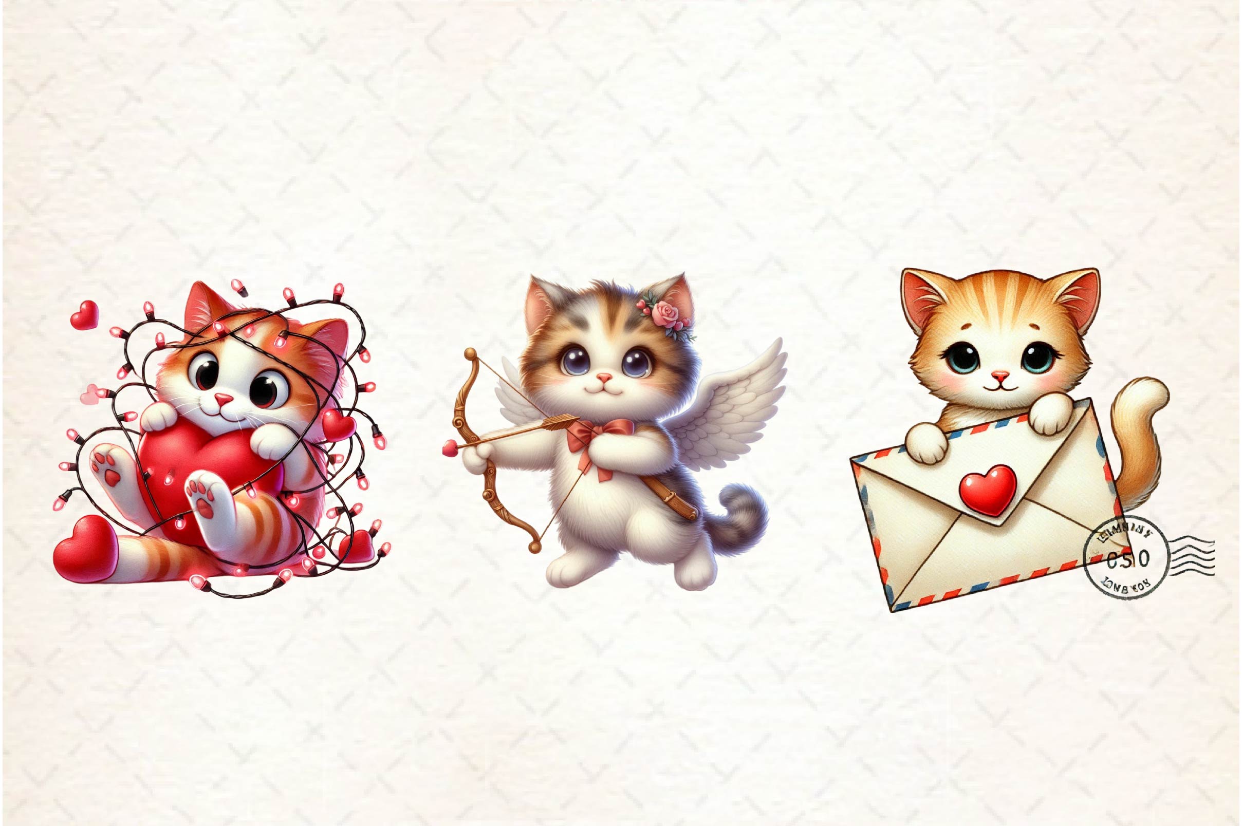 Cute Cat Valentine Clipart Bundle - CraftNest - Digital Crafting and Art