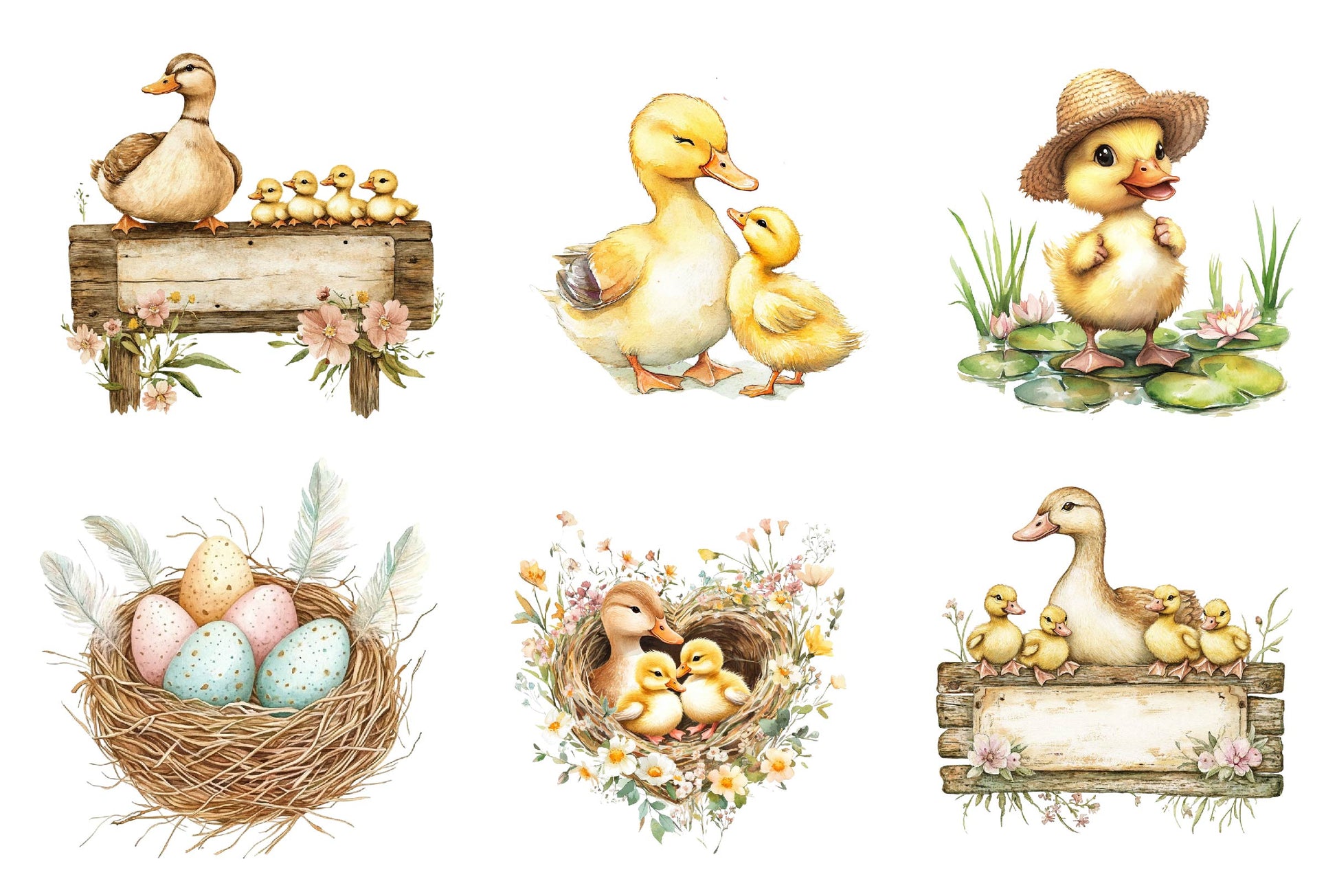 Duck & Duckling Clipart Bundle - CraftNest - Digital Crafting and Art