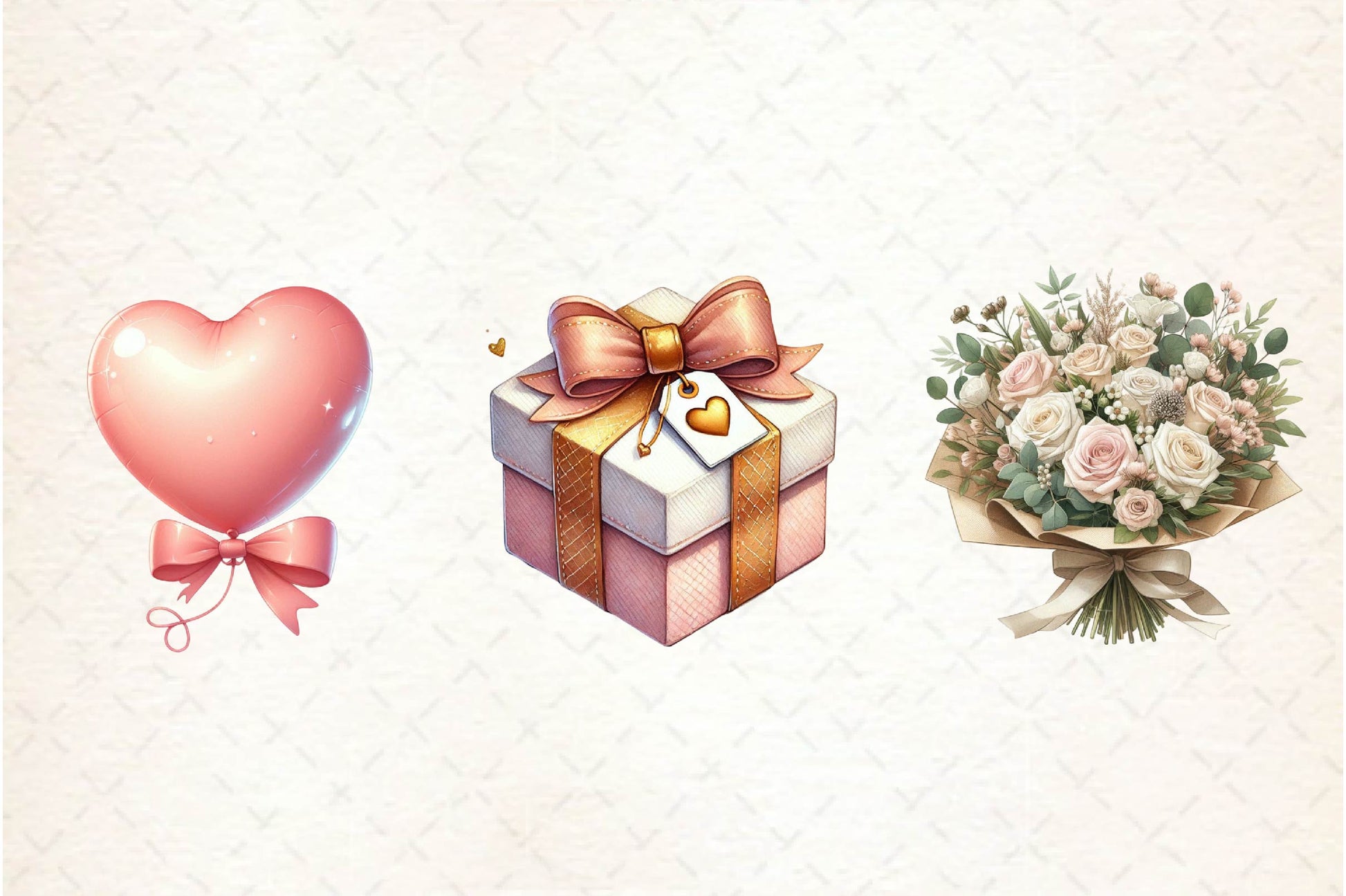 Neutral Pink Valentines Day Clipart Bundle - CraftNest - Digital Crafting and Art