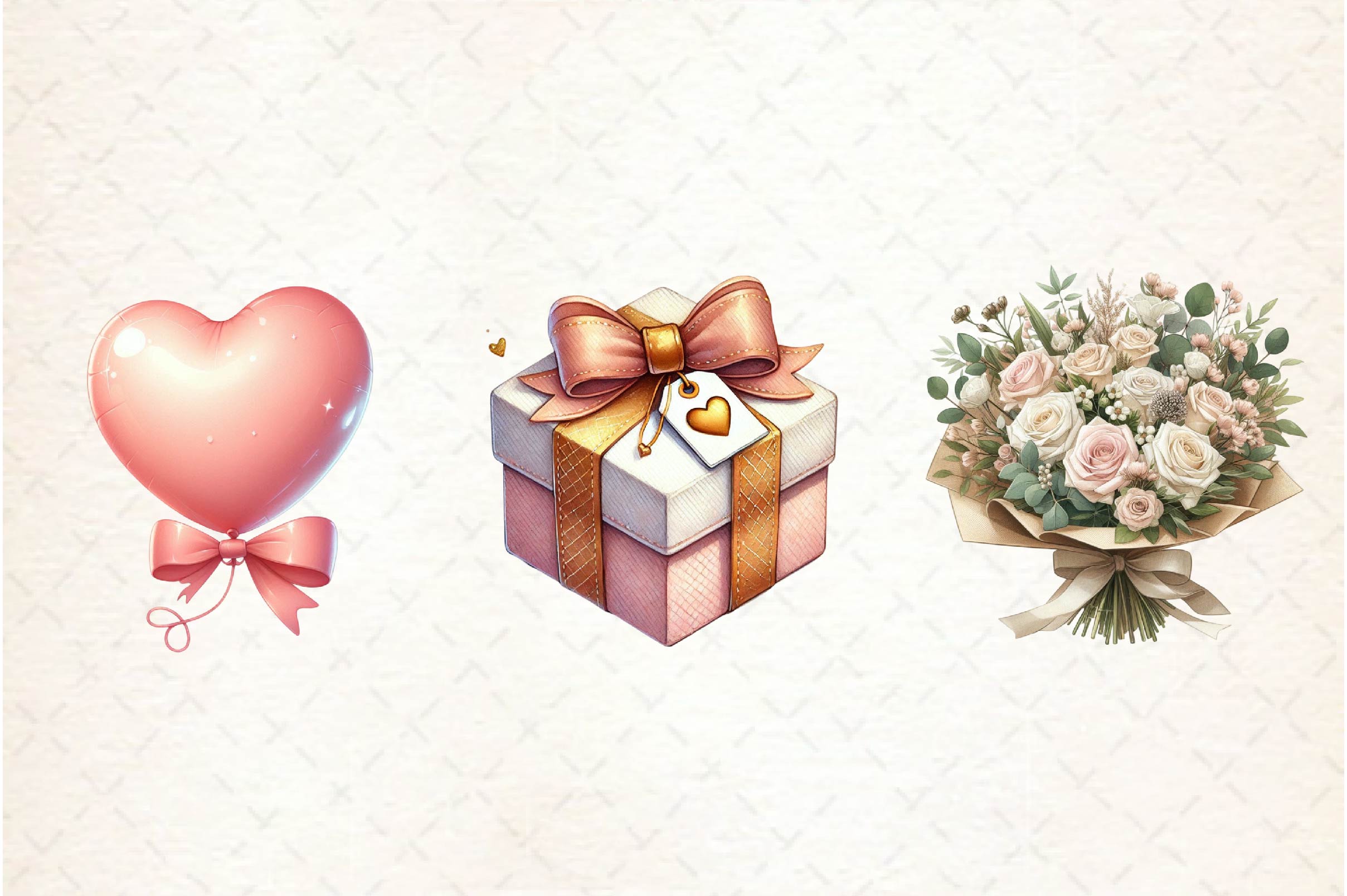 Neutral Pink Valentines Day Clipart Bundle - CraftNest - Digital Crafting and Art