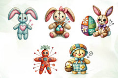 Cute Easter Voodoo Doll Clipart Bundle - CraftNest - Digital Crafting and Art
