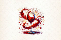 Christmas Red Wine Clipart Bundle - CraftNest - Digital Crafting and Art