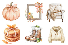 Neutral Rustic Coquette Fall Clipart Bundle 1 - CraftNest - Digital Crafting and Art