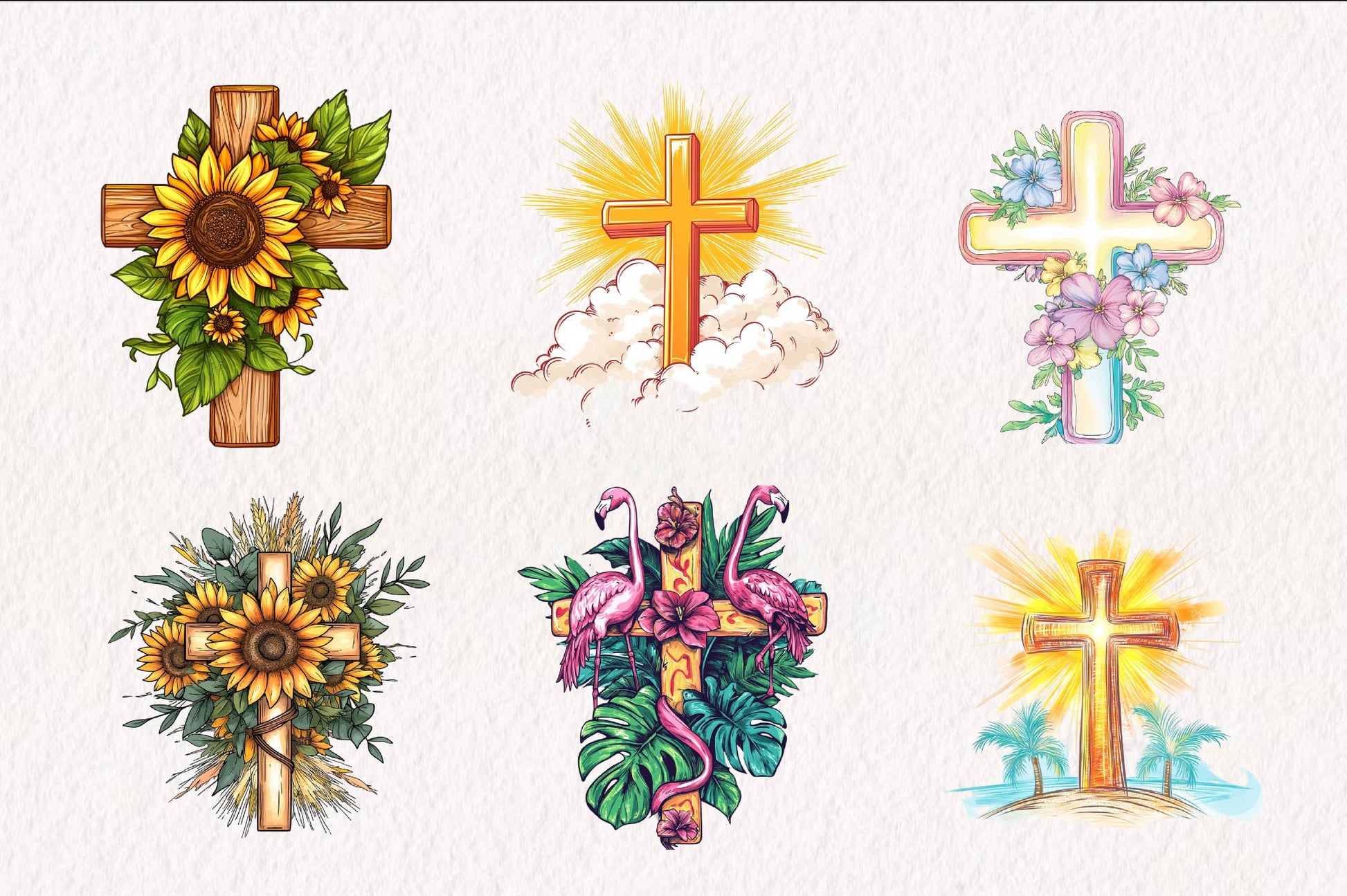 Summer Cross Clipart Bundle - CraftNest - Digital Crafting and Art