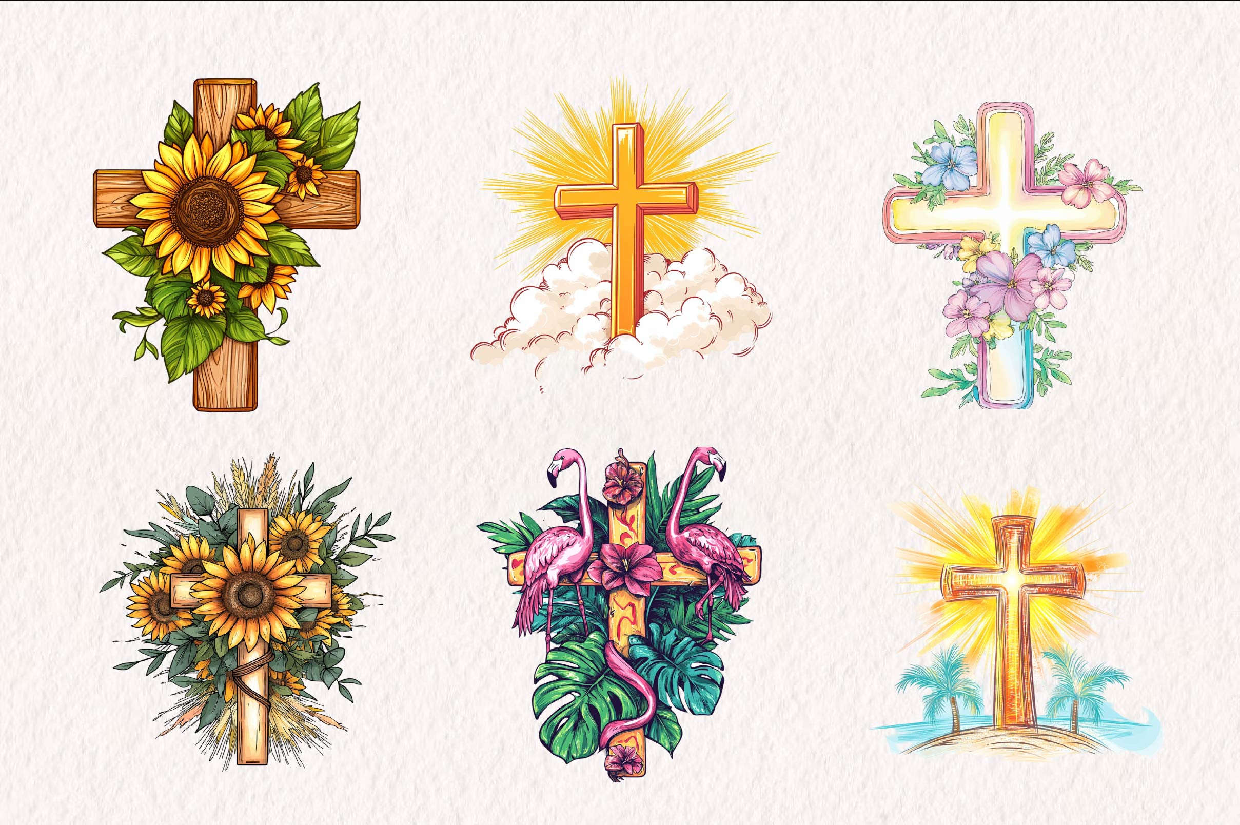 Summer Cross Clipart Bundle - CraftNest - Digital Crafting and Art