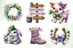 Pastel Purple St Patrick'S Clipart Bundle - CraftNest - Digital Crafting and Art
