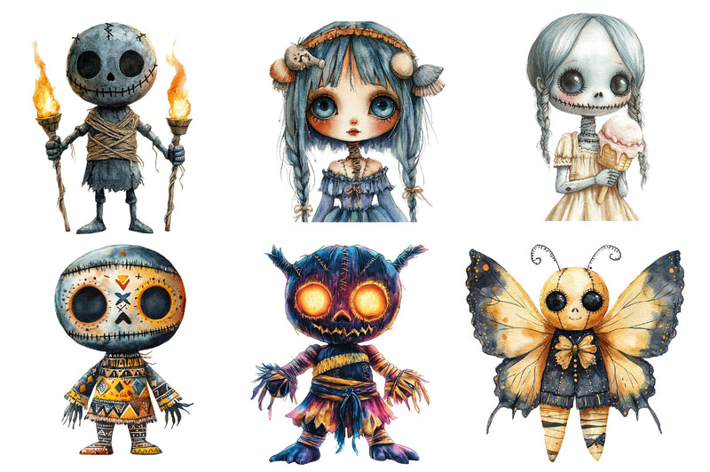 Summer Gothic Voodoo Doll Clipart Bundle - CraftNest - Digital Crafting and Art