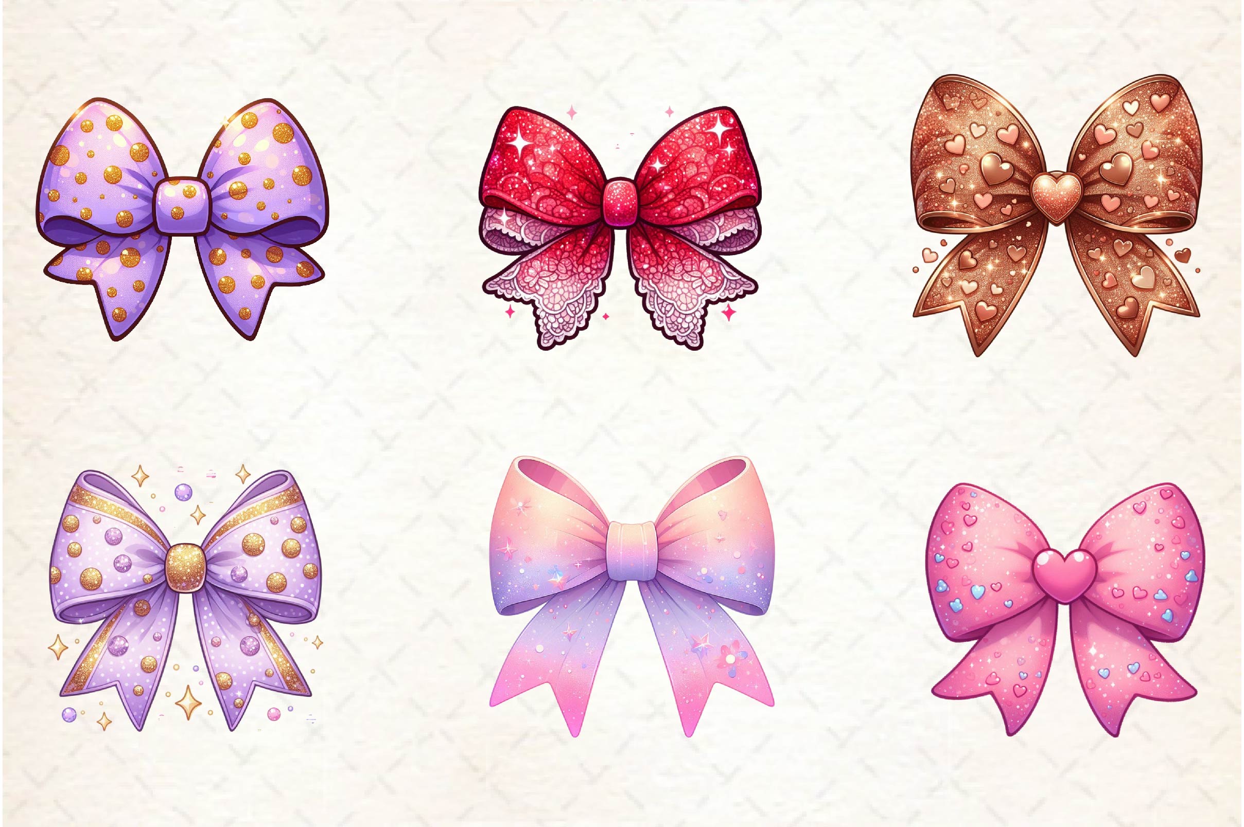Coquette Valentine Bow Clipart Bundle 6 - CraftNest - Digital Crafting and Art