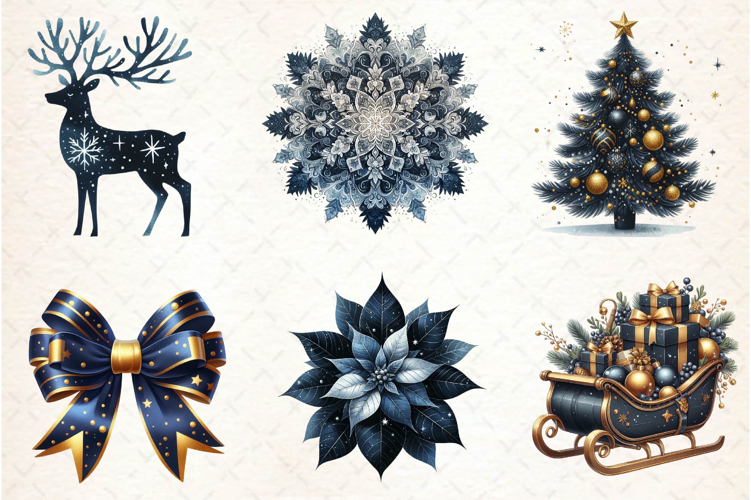 Navy Christmas Clipart Bundle 1 - CraftNest - Digital Crafting and Art