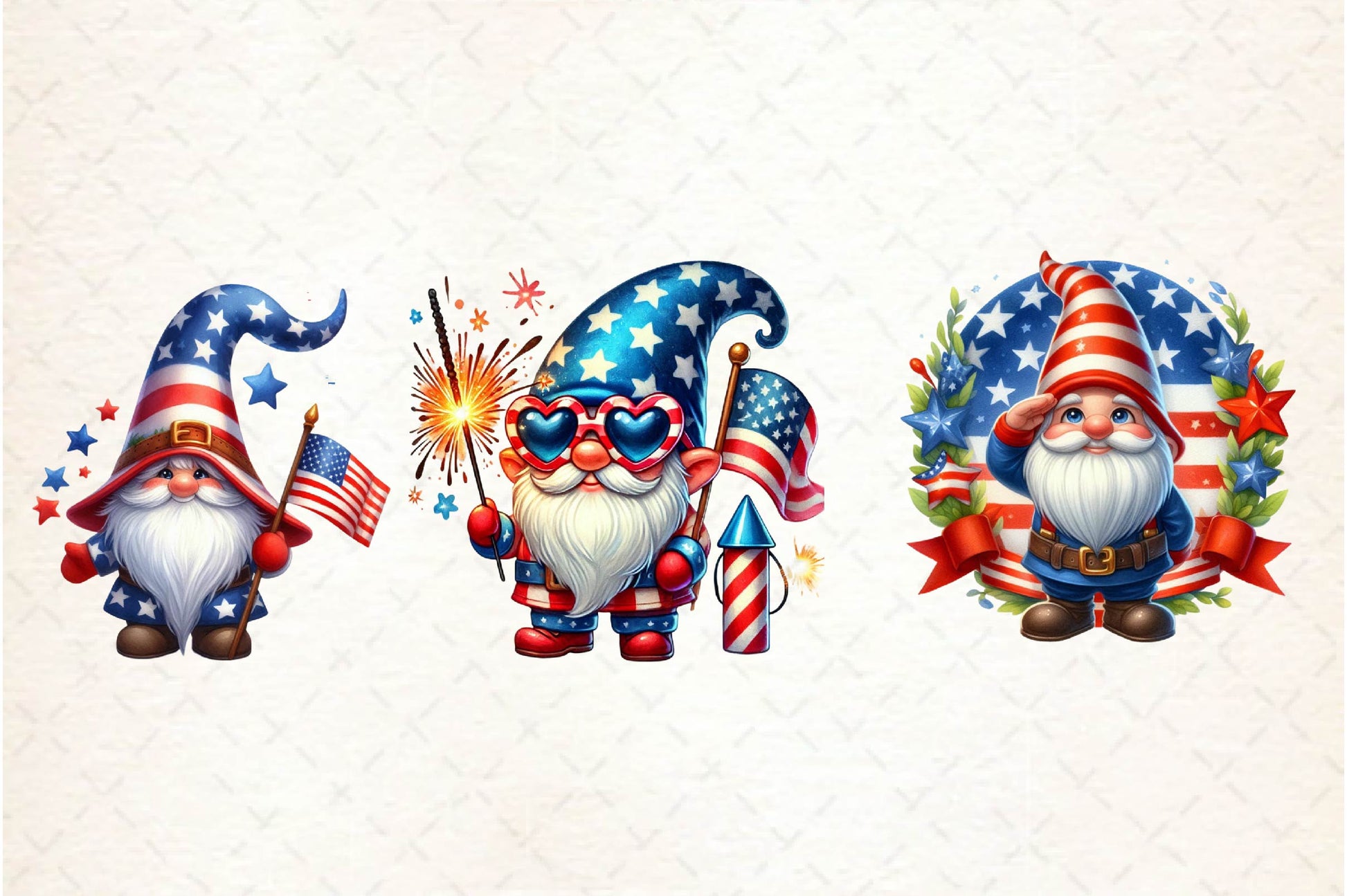 Memorial Day Gnome Clipart Bundle - CraftNest - Digital Crafting and Art