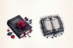 Gothic Valentines Day Books Clipart Bundle - CraftNest - Digital Crafting and Art