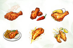 Buffalo Wing Clipart Bundle - CraftNest - Digital Crafting and Art