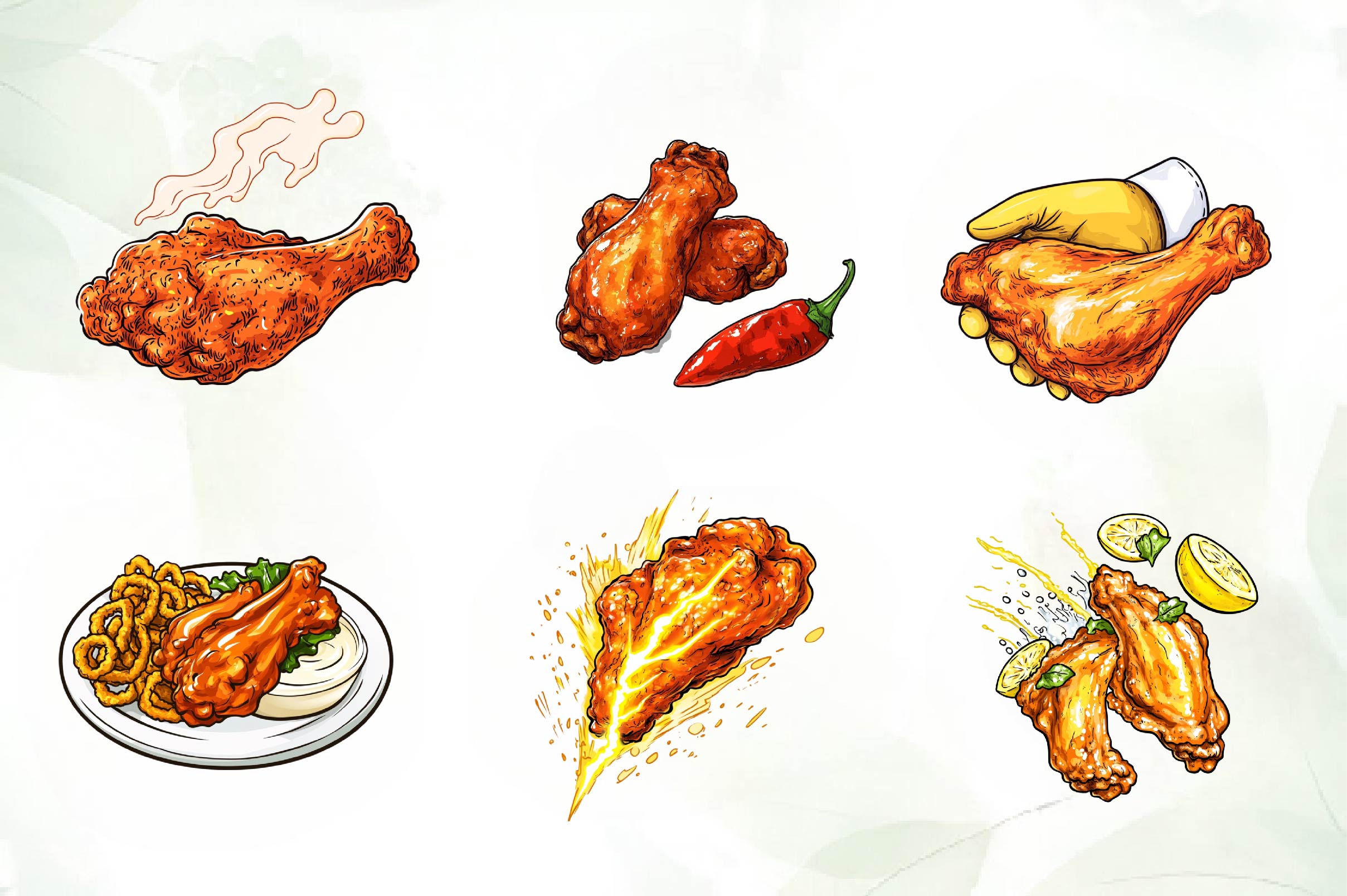 Buffalo Wing Clipart Bundle - CraftNest - Digital Crafting and Art