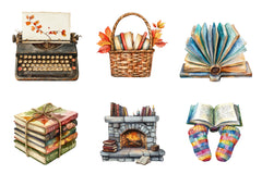 Fall Reading Nook Clipart Bundle - CraftNest - Digital Crafting and Art