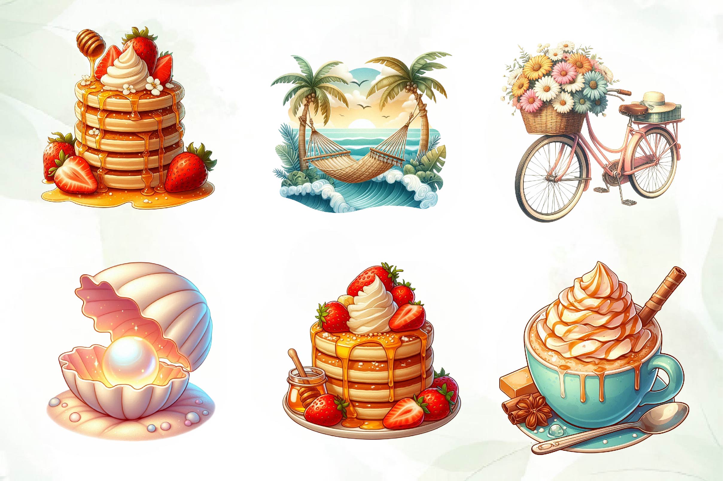 Creamy Summer Clipart Bundle - CraftNest - Digital Crafting and Art