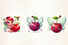 Cute Cherry Clipart Bundle 1 - CraftNest - Digital Crafting and Art