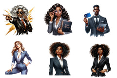 Black Boss Lady Clipart Bundle - CraftNest - Digital Crafting and Art