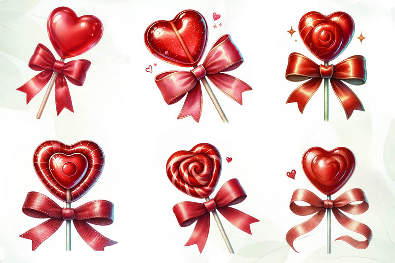 Valentine's Lollipop Clipart Bundle - CraftNest - Digital Crafting and Art