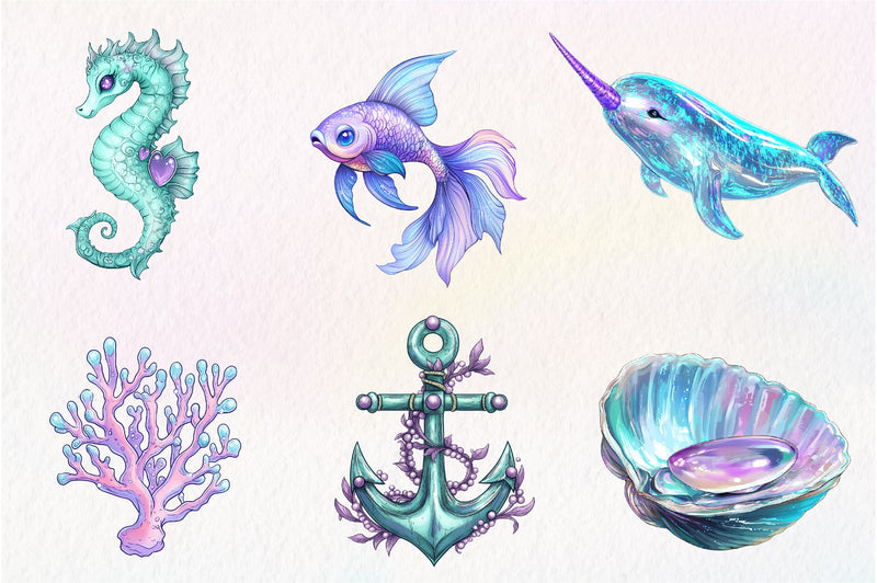 The Magical Ocean Clipart Bundle - CraftNest - Digital Crafting and Art