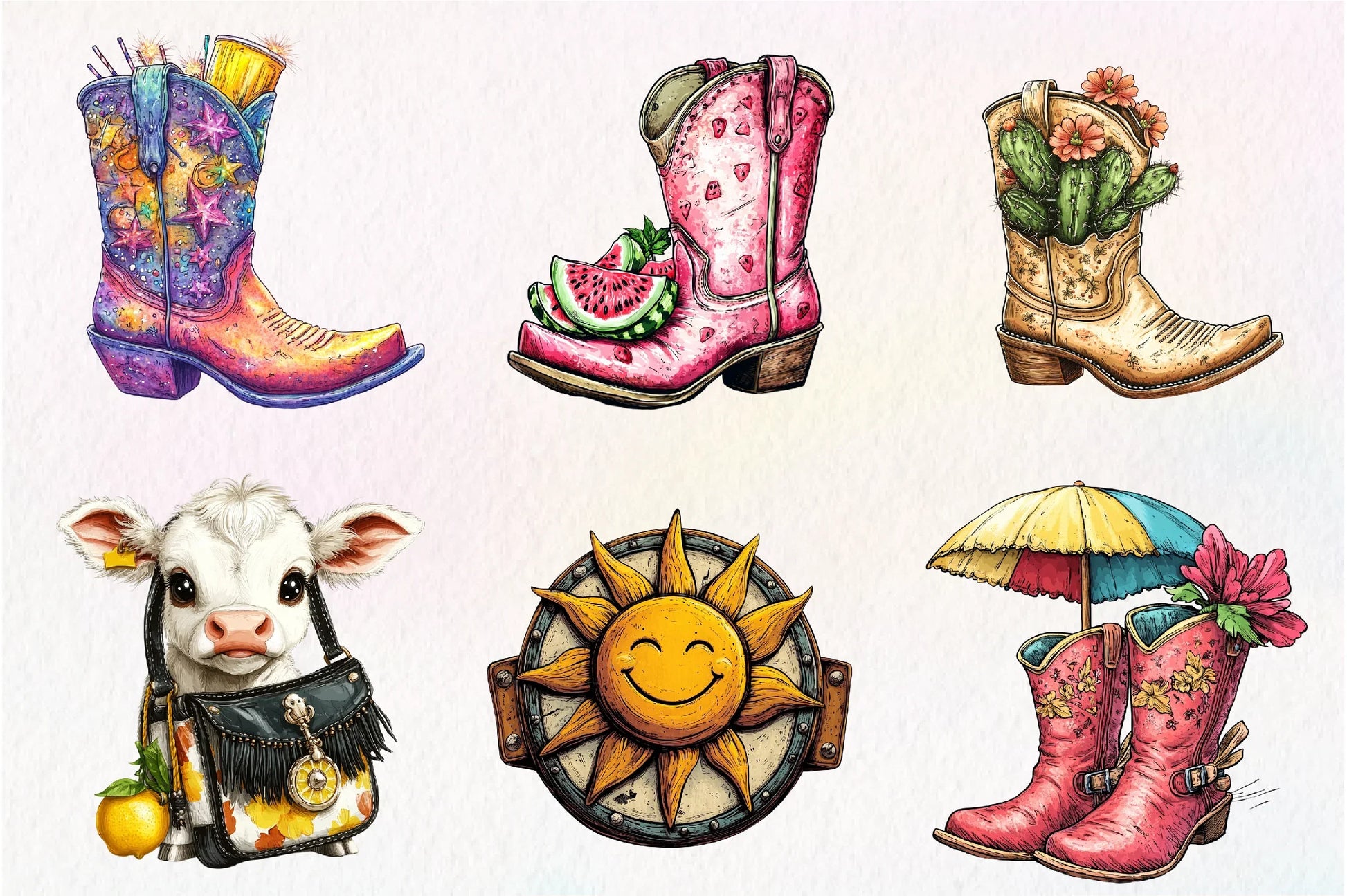 Summer Cowgirl Clipart Bundle 1 - CraftNest - Digital Crafting and Art