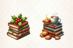 Vintage Book Christmas Clipart Bundle - CraftNest - Digital Crafting and Art