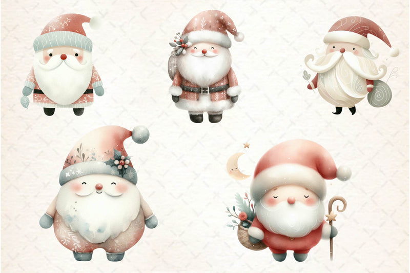 Christmas Whimsical Santa Clipart Bundle - CraftNest - Digital Crafting and Art