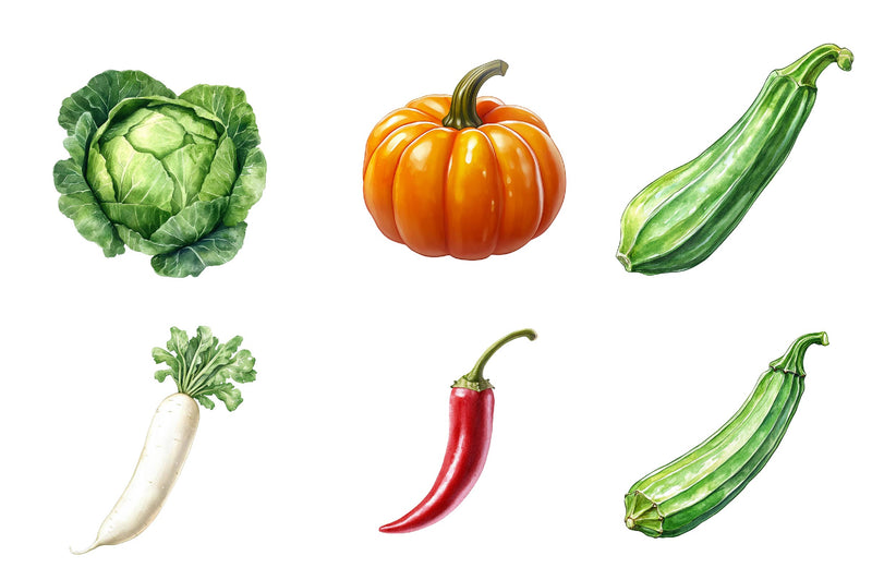 Vegetables Clipart Bundle 1 - CraftNest - Digital Crafting and Art