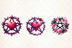 Valentine Gothic Pentacles Clipart Bundle - CraftNest - Digital Crafting and Art
