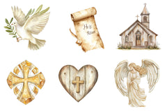 Beige Christian Easter Clipart Bundle - CraftNest - Digital Crafting and Art