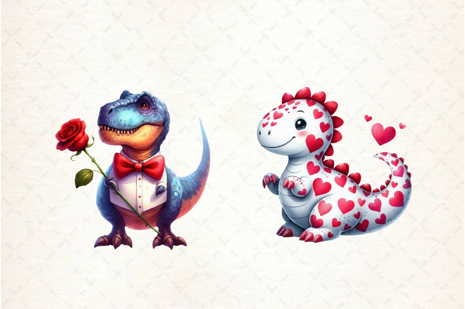 Dinosaur Valentines Day Clipart Bundle - CraftNest - Digital Crafting and Art