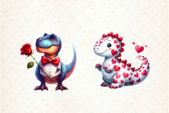 Dinosaur Valentines Day Clipart Bundle - CraftNest - Digital Crafting and Art