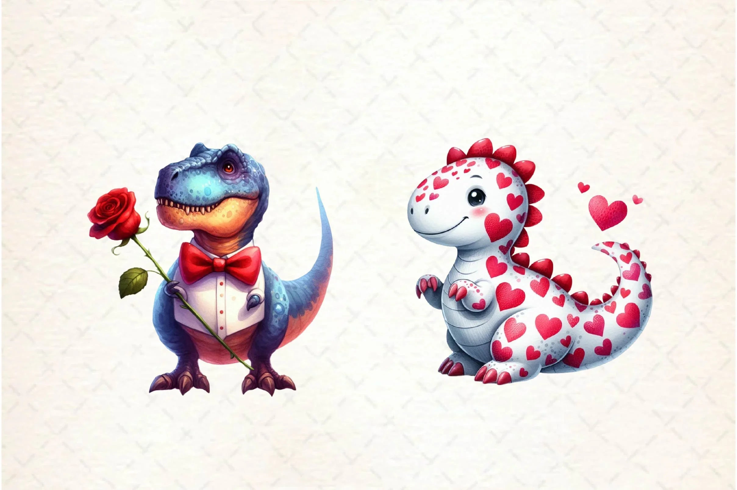 Dinosaur Valentines Day Clipart Bundle - CraftNest - Digital Crafting and Art