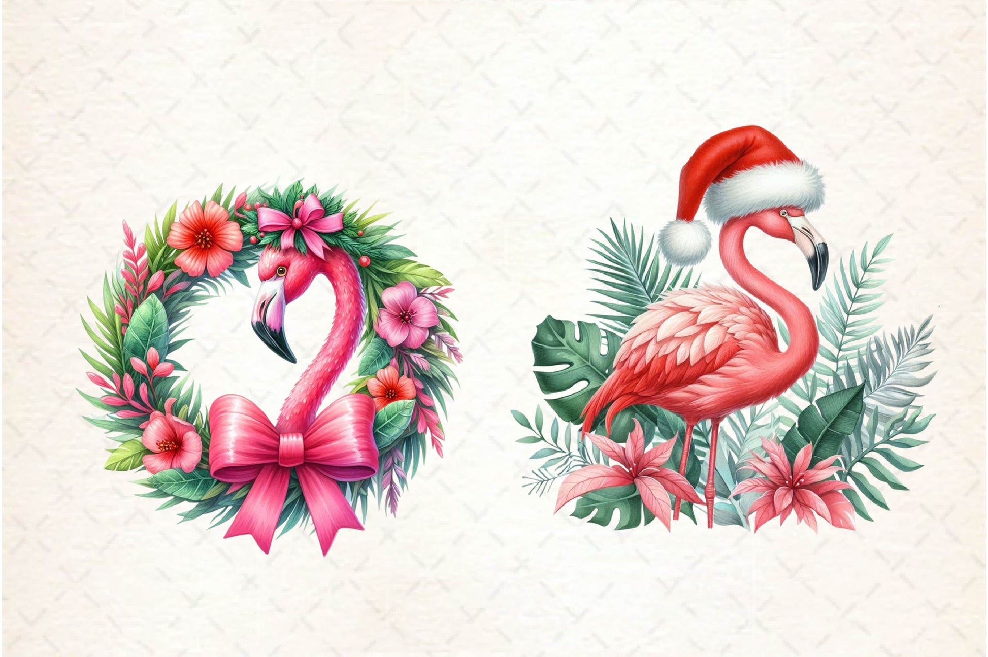 Funny Flamingo Christmas Flamingo Clipart Bundle - CraftNest - Digital Crafting and Art