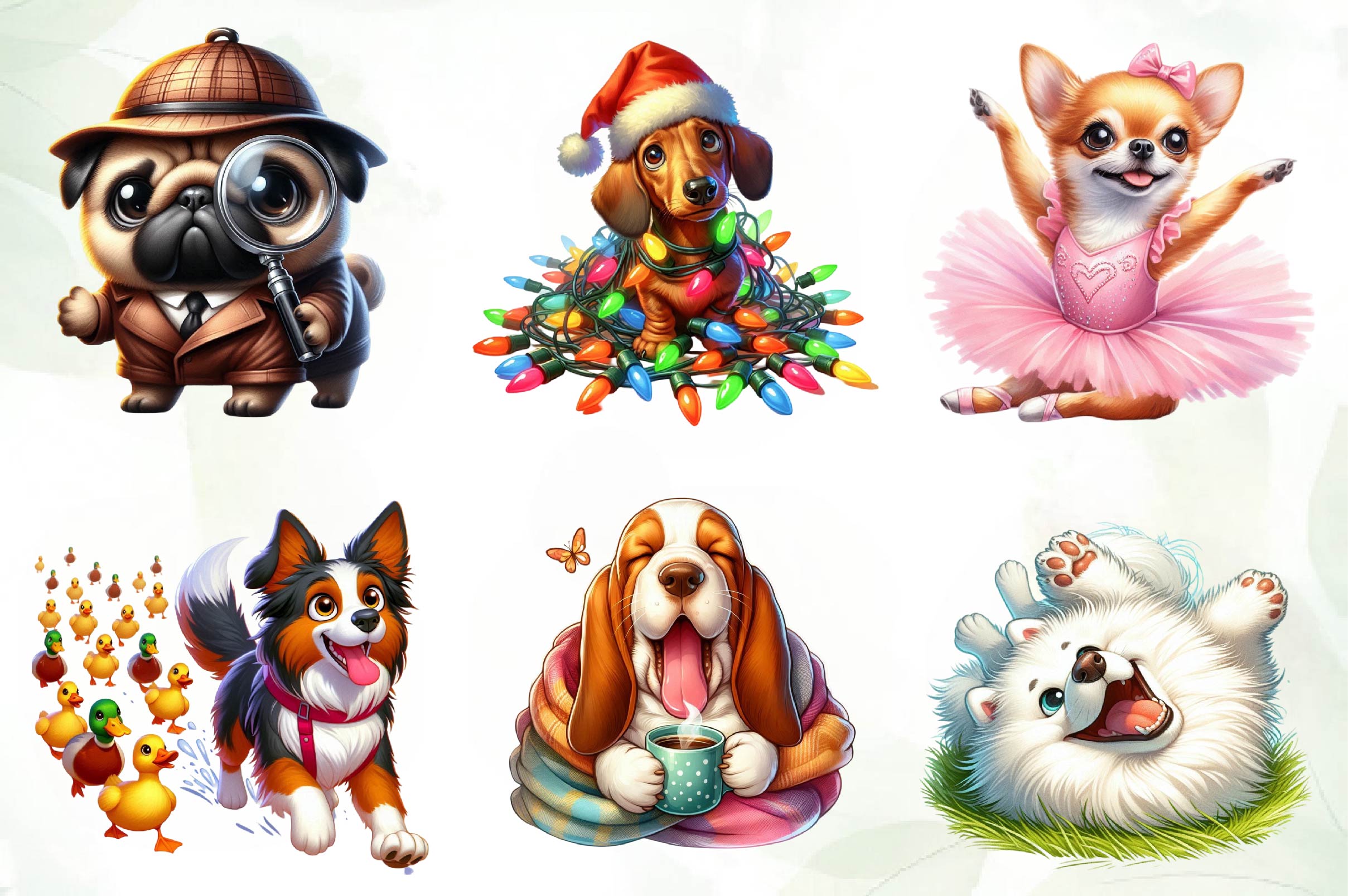 Quirky Funny Dog Clipart Bundle - CraftNest - Digital Crafting and Art