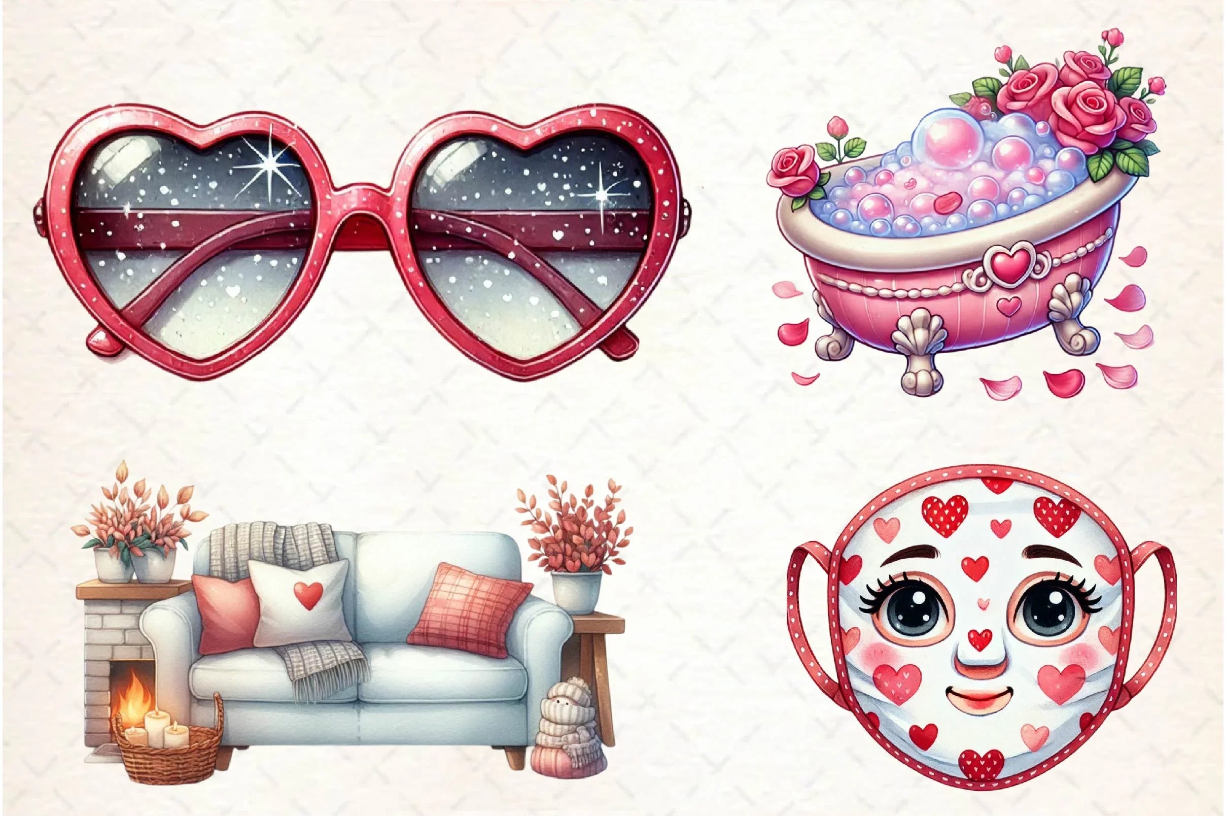 Valentine Self Care Clipart Bundle - CraftNest - Digital Crafting and Art