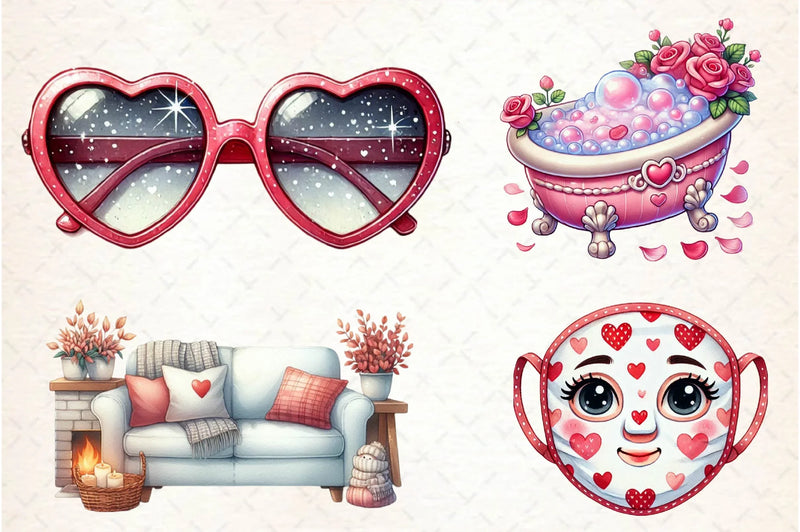 Valentine Self Care Clipart Bundle - CraftNest - Digital Crafting and Art