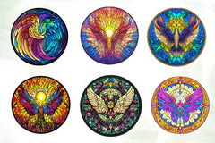 Stained Glass Angel Wings Clipart Bundle - CraftNest - Digital Crafting and Art