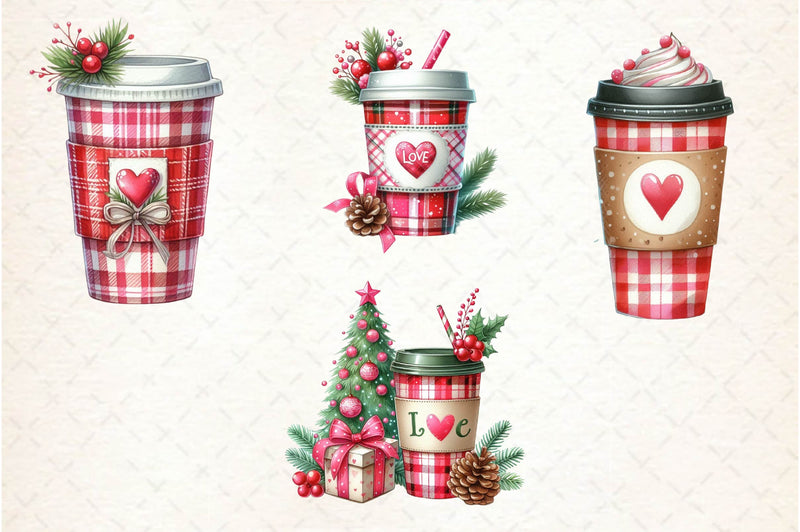 Valentine Festive Coffee Clipart Bundle - CraftNest - Digital Crafting and Art