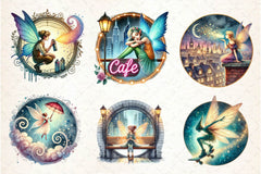 Urban Fairy Round Set Clipart Bundle - CraftNest - Digital Crafting and Art