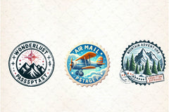 Passport Stamps Clipart Bundle - CraftNest - Digital Crafting and Art