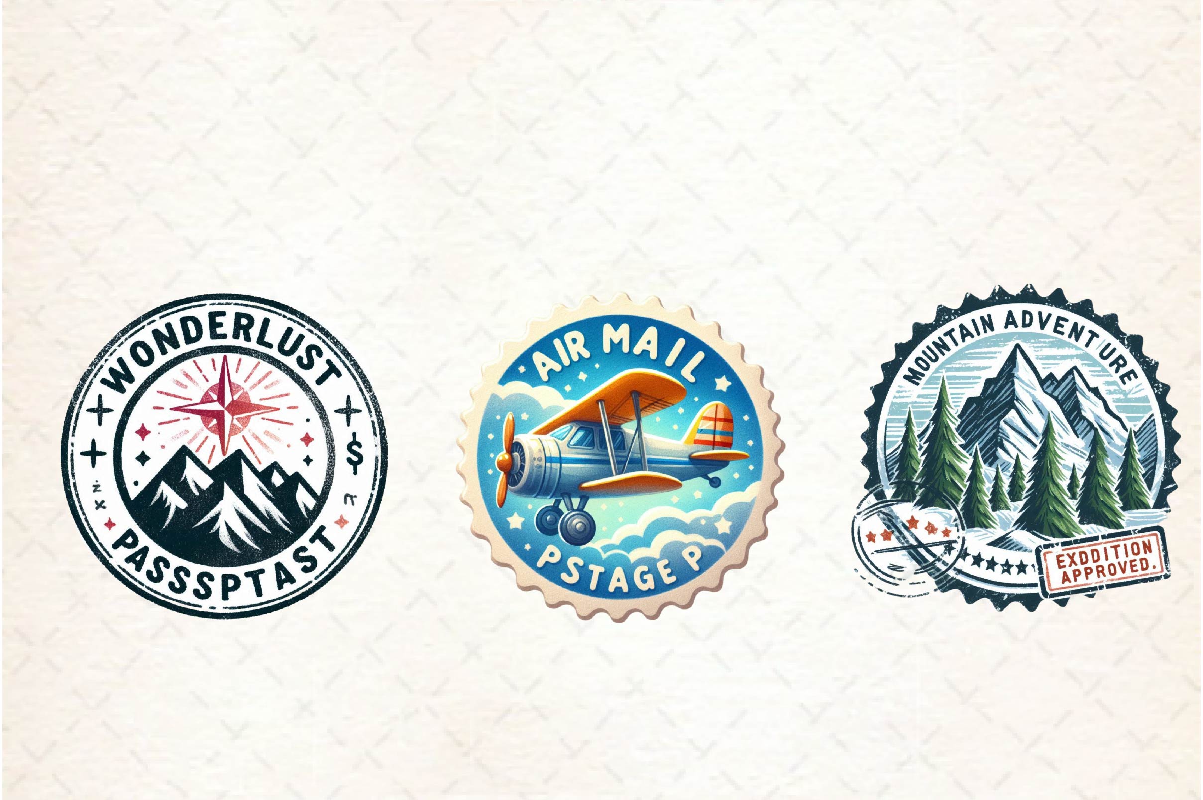 Passport Stamps Clipart Bundle - CraftNest - Digital Crafting and Art