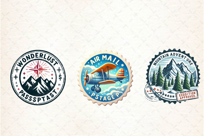 Passport Stamps Clipart Bundle - CraftNest - Digital Crafting and Art