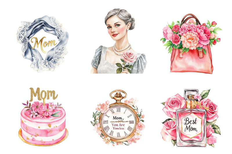 Glamorous Mothers Day Clipart Bundle - CraftNest - Digital Crafting and Art