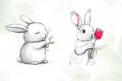 Cute Easter Bunny Clipart Bundle 2 - CraftNest - Digital Crafting and Art