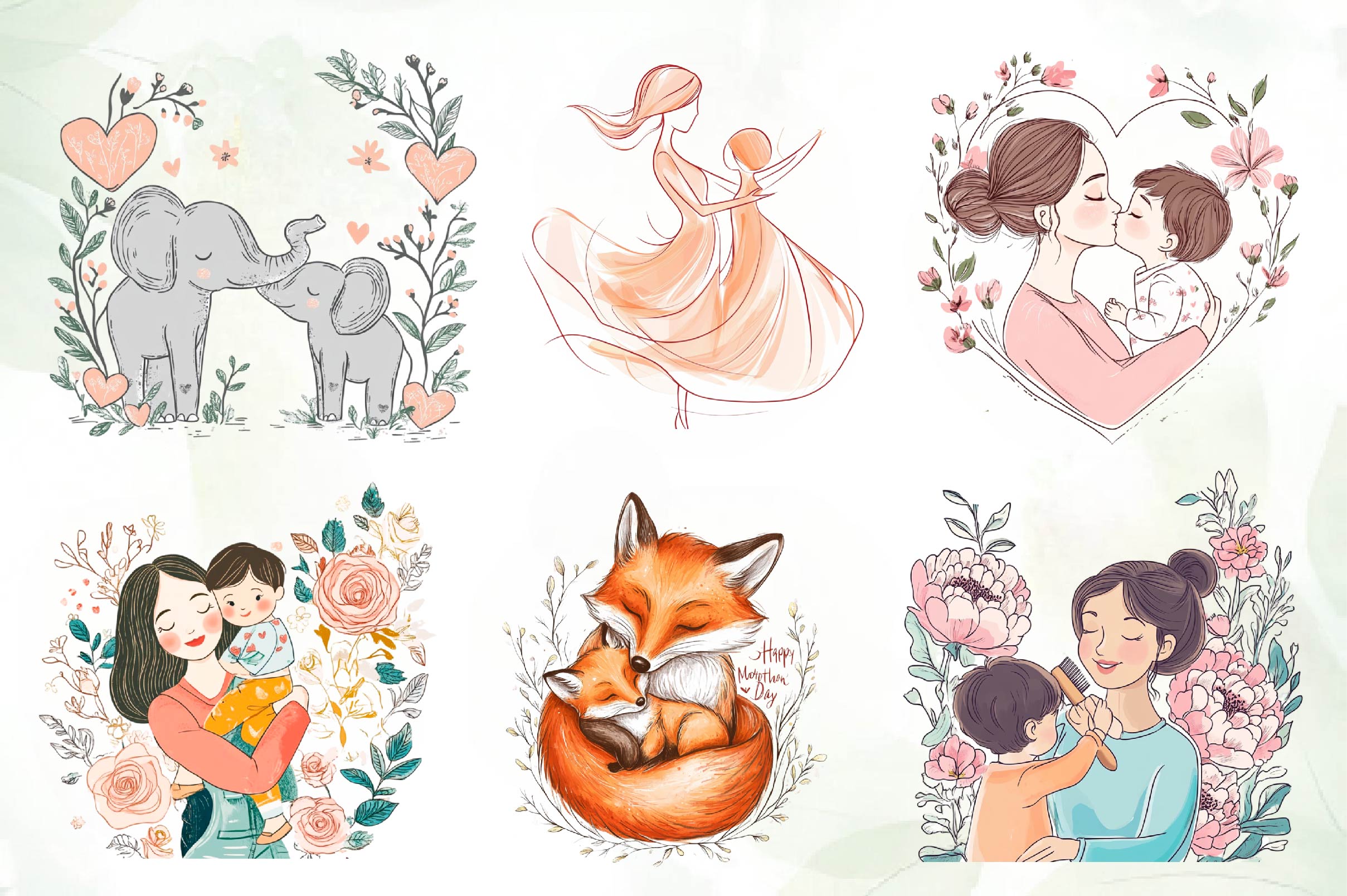 Happy Mothers Day Clipart Bundle - CraftNest - Digital Crafting and Art